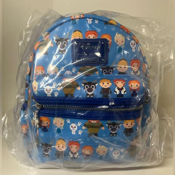 LOUNGEFLY DISNEY FROZEN CHIBI MINI BACKPACK Disney princess New with tags - Picture 5 of 8